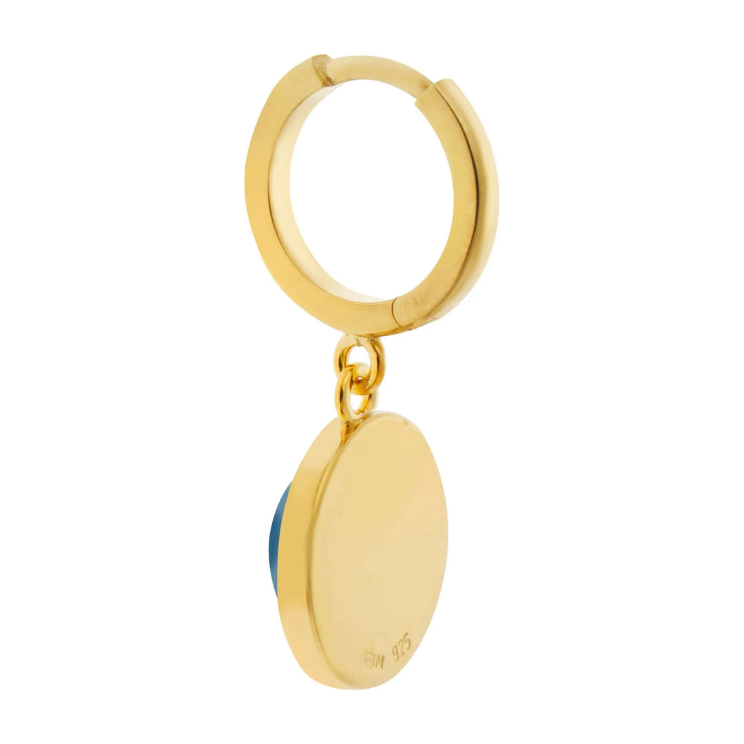 Blue Eye Crystal Hoops - Eye M Eyes - Ileana Makri