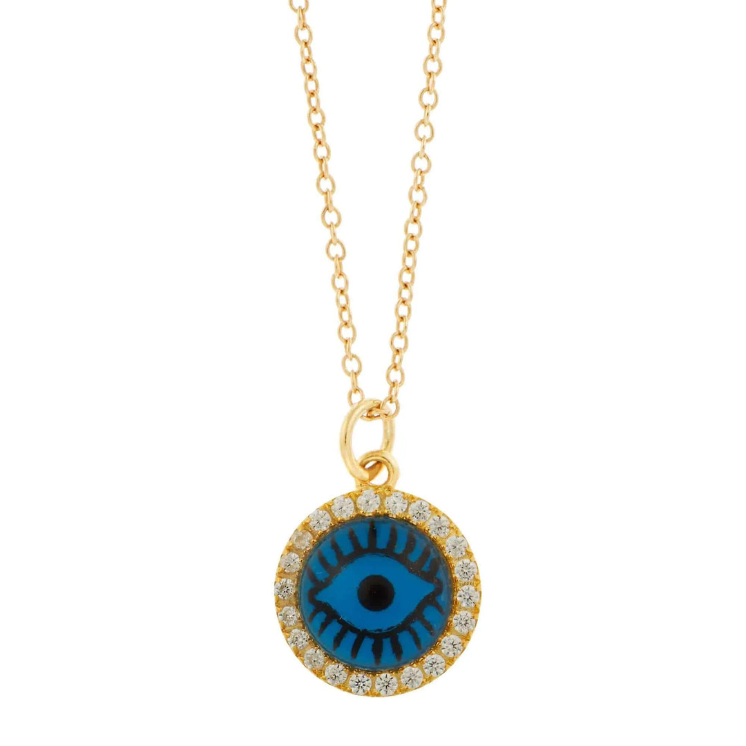 Blue Eye Crystal Necklace - Eye M Eyes - Ileana Makri store