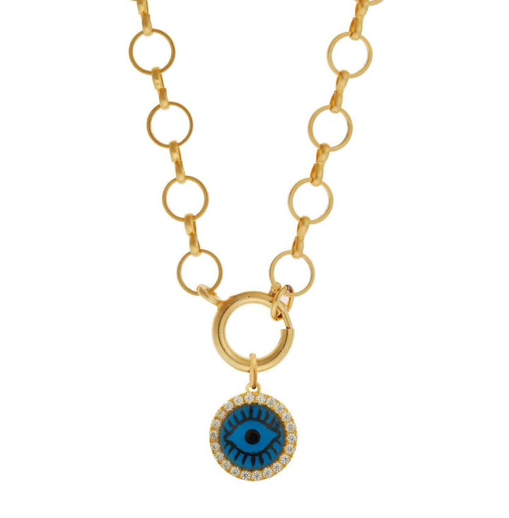 Blue Eye Crystal Necklace - Eye M Eyes - Ileana Makri store