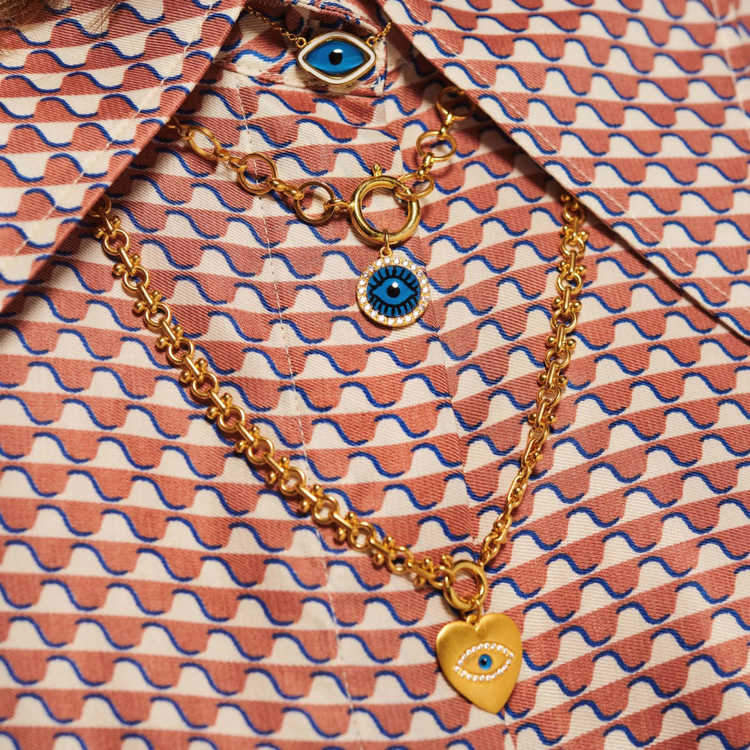 Blue Eye Crystal Necklace - Eye M Eyes - Ileana Makri store