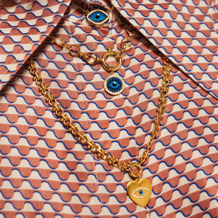 Blue Eye Crystal Necklace - Eye M Eyes - Ileana Makri