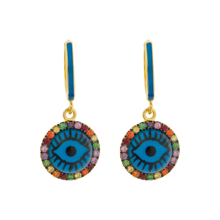 Blue Eye Rainbow Hoops - Eye M Eyes - Ileana Makri store