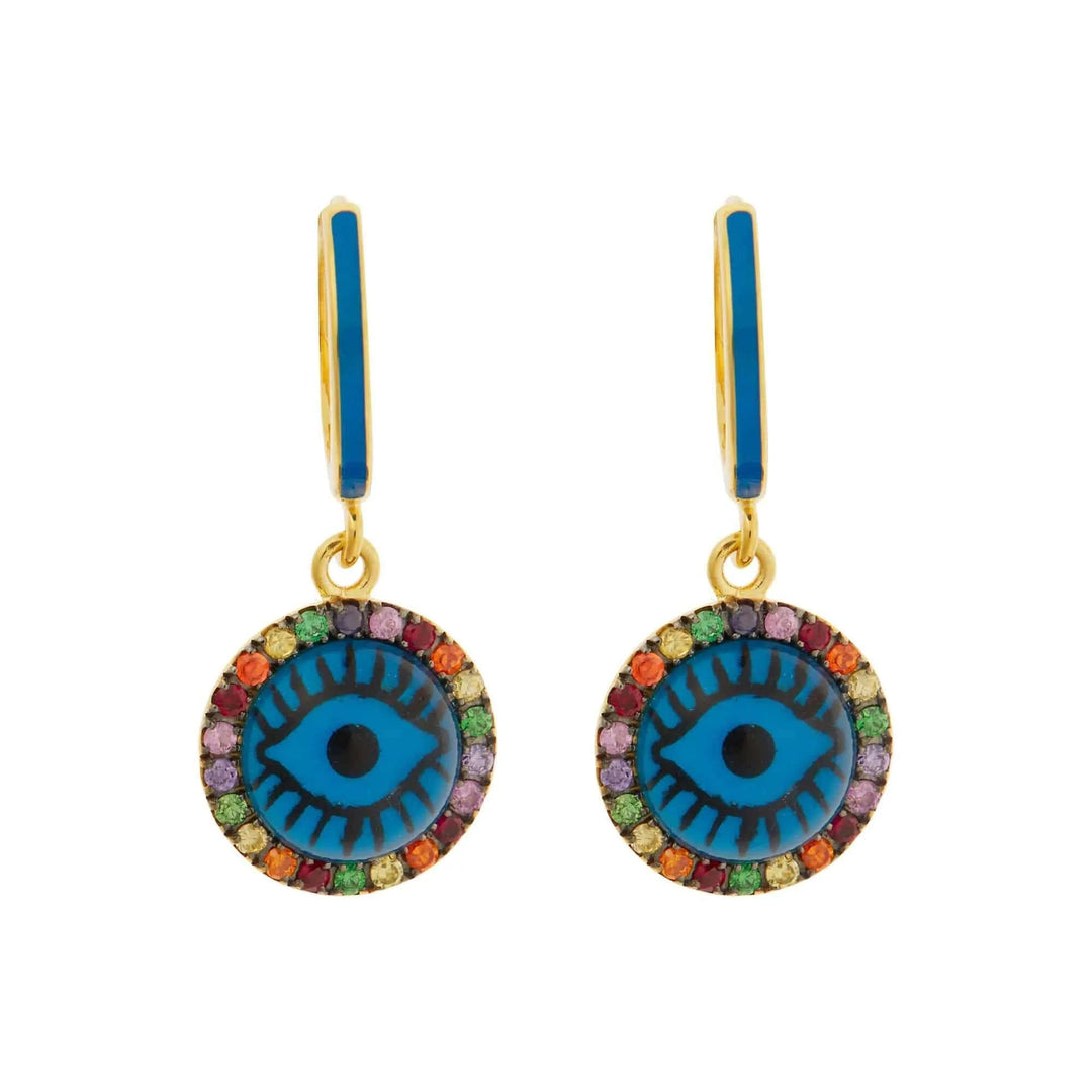 Blue Eye Rainbow Hoops - Eye M Eyes - Ileana Makri