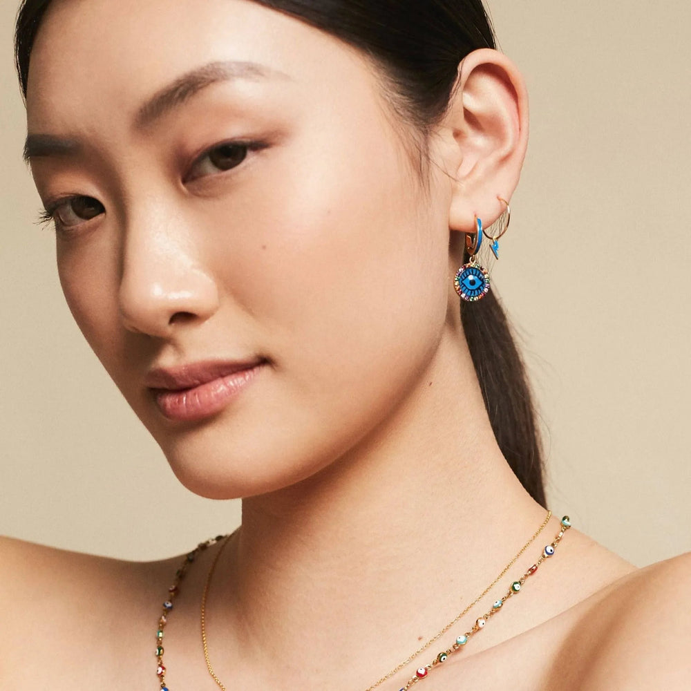 Blue Eye Rainbow Hoops - Eye M Eyes - Ileana Makri