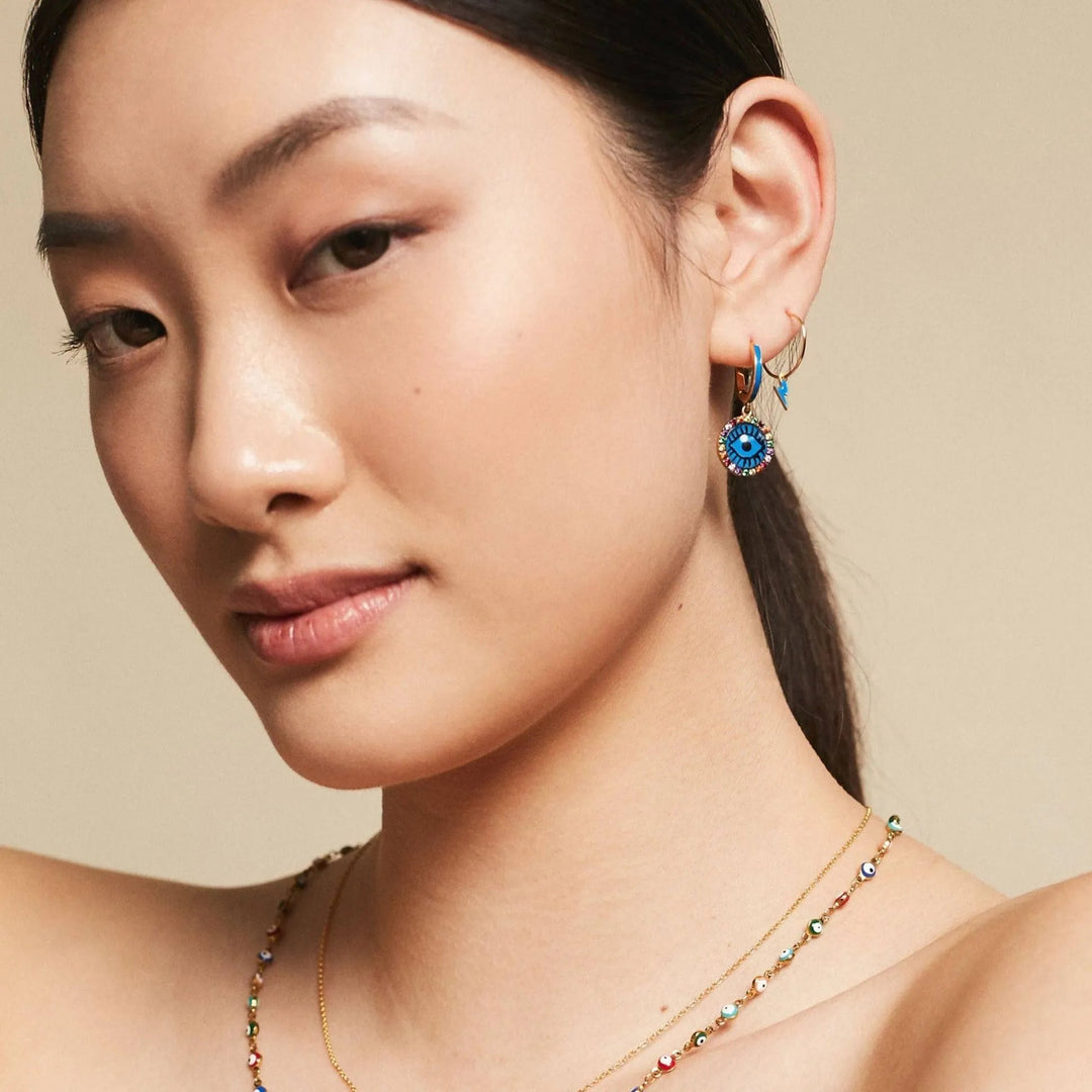 Blue Eye Rainbow Hoops - Eye M Eyes - Ileana Makri