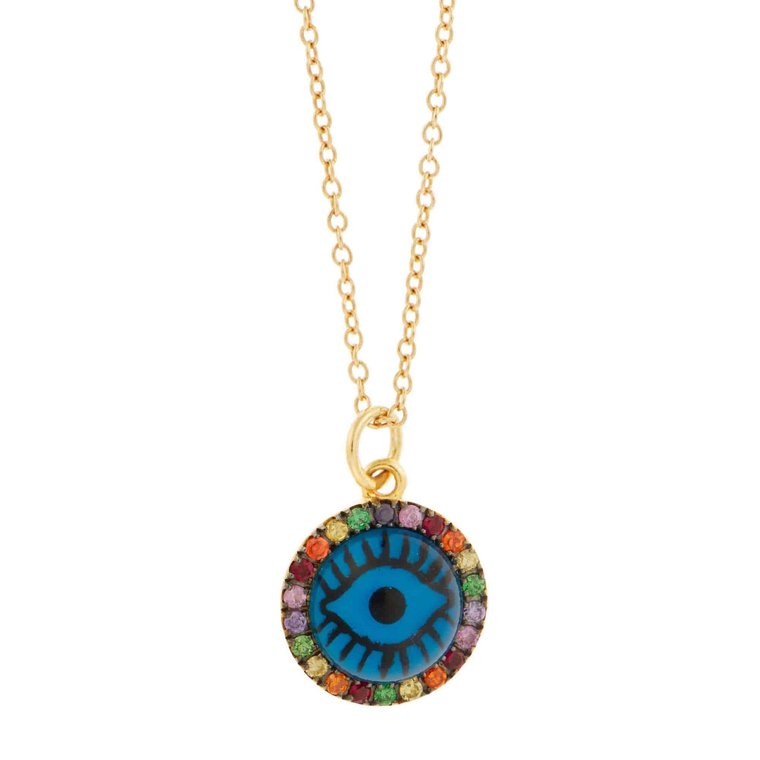 Blue Eye Rainbow Necklace - Eye M Eyes - Ileana Makri store