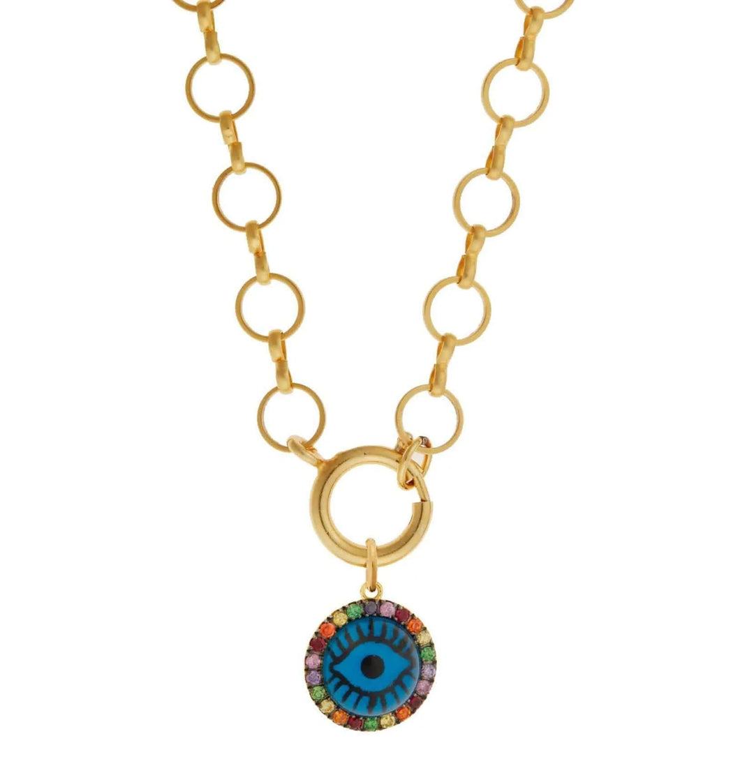 Blue Eye Rainbow Necklace - Eye M Eyes - Ileana Makri store