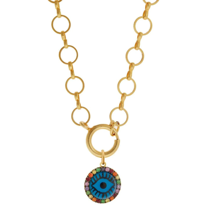 Blue Eye Rainbow Necklace - Eye M Eyes - Ileana Makri store