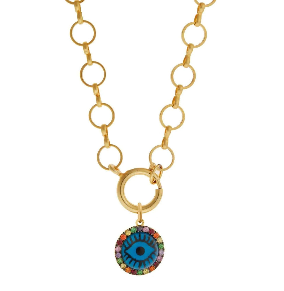 Blue Eye Rainbow Necklace - Eye M Eyes - Ileana Makri