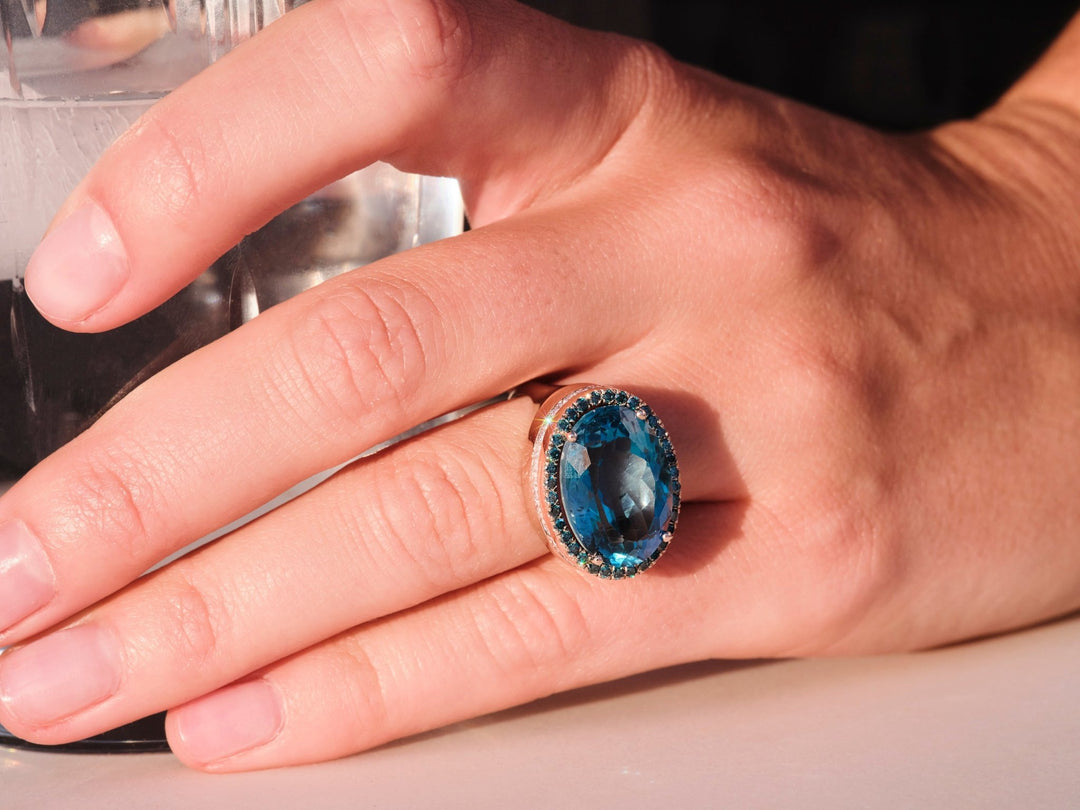 Blue Mirage Ring - One of a Kind - Ileana Makri