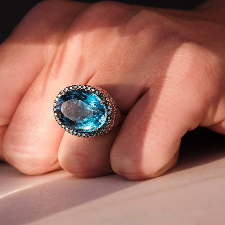 Blue Mirage Ring - One of a Kind - Ileana Makri