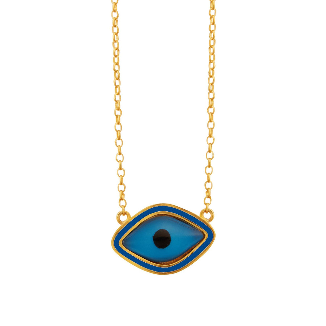 Blue Oval Eye Necklace - Eye M Eyes - Ileana Makri