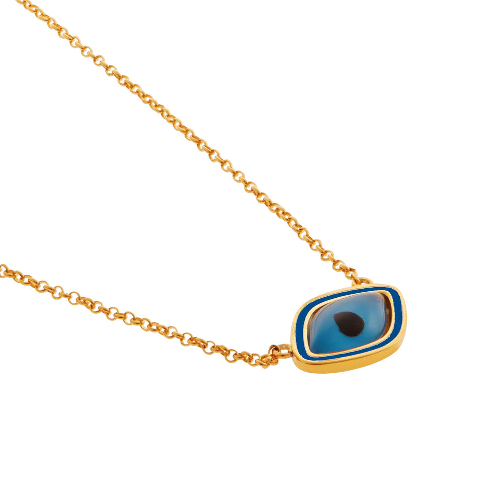 Blue Oval Eye Necklace - Eye M Eyes - Ileana Makri