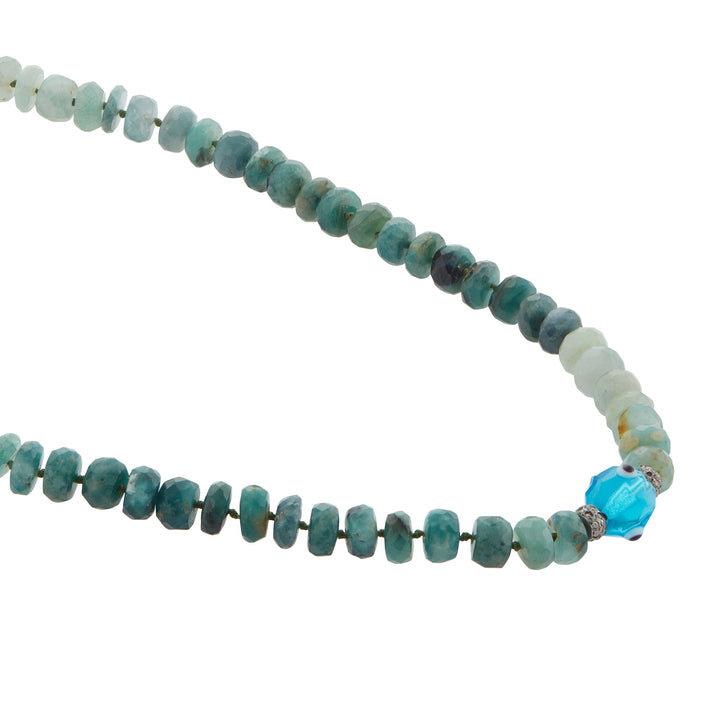 Blue Quartz Talisman Necklace 150 (42cm) - Globetrotter - Ileana Makri