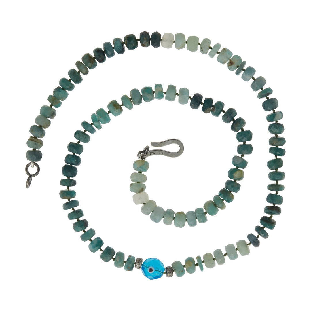 Blue Quartz Talisman Necklace 150 (42cm) - Globetrotter - Ileana Makri