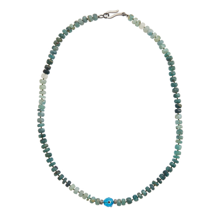 Blue Quartz Talisman Necklace 150 (42cm) - Globetrotter - Ileana Makri