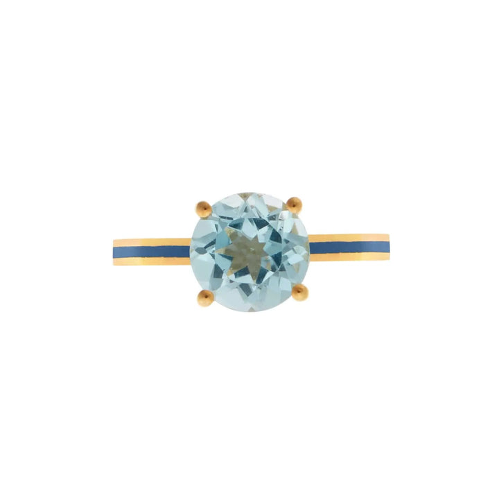 Blue Topaz Enamel Slim Band - Eye M Neon Rocks - Ileana Makri store