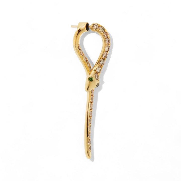 Boa Champagne Diamond Earrings - SNAKES - Ileana Makri