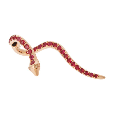 Boa Ruby Earrings - SNAKES - Ileana Makri store