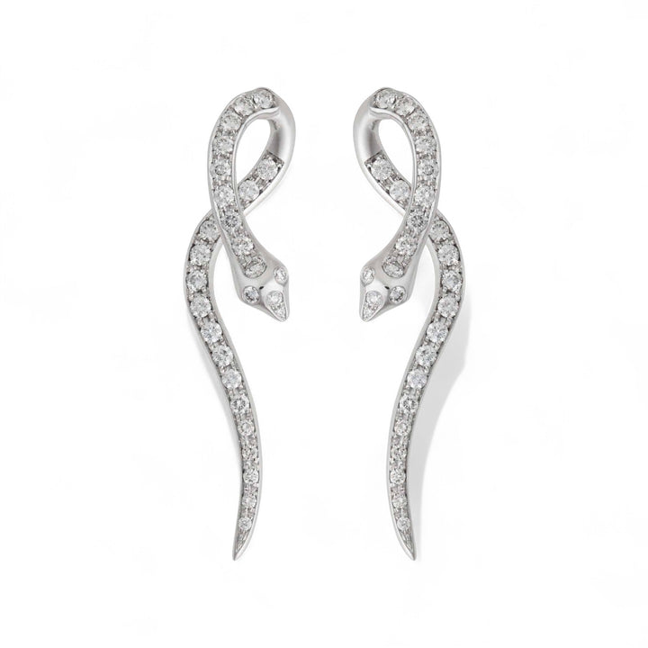 Boa White Diamond Earrings