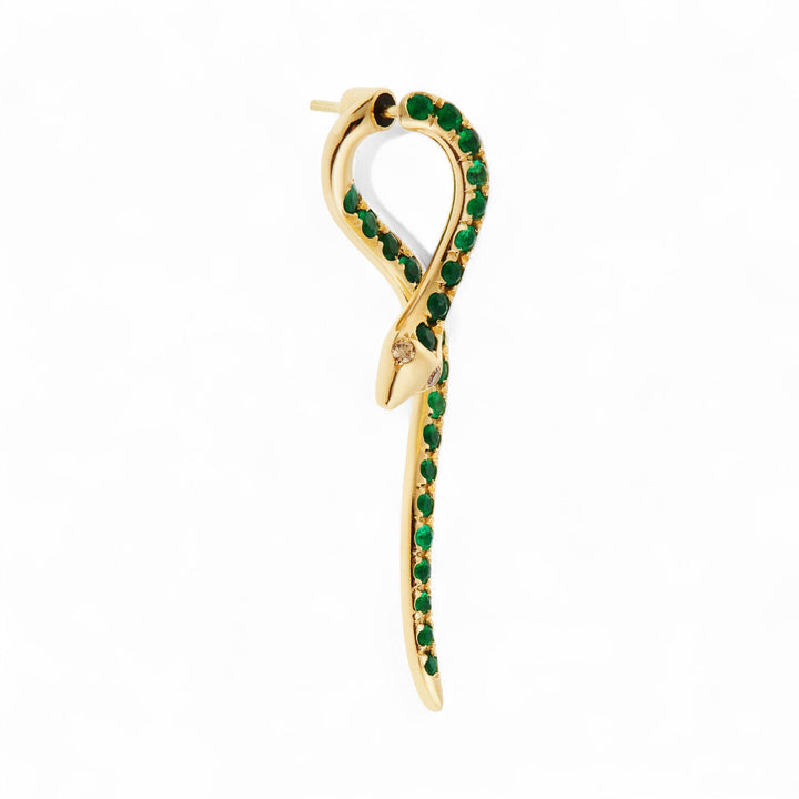 Boa Emerald Earrings - SNAKES - Ileana Makri