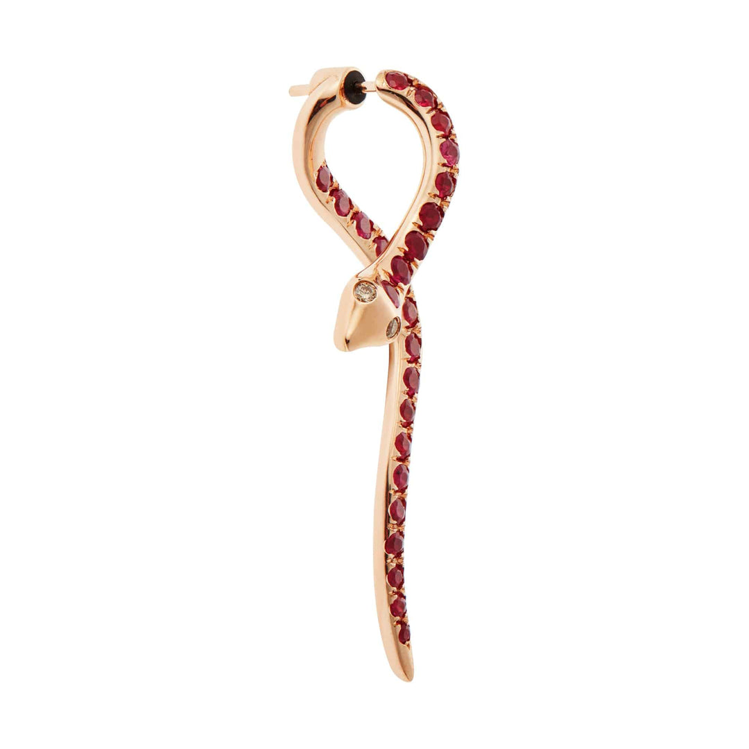Boa Ruby Earrings - SNAKES - Ileana Makri