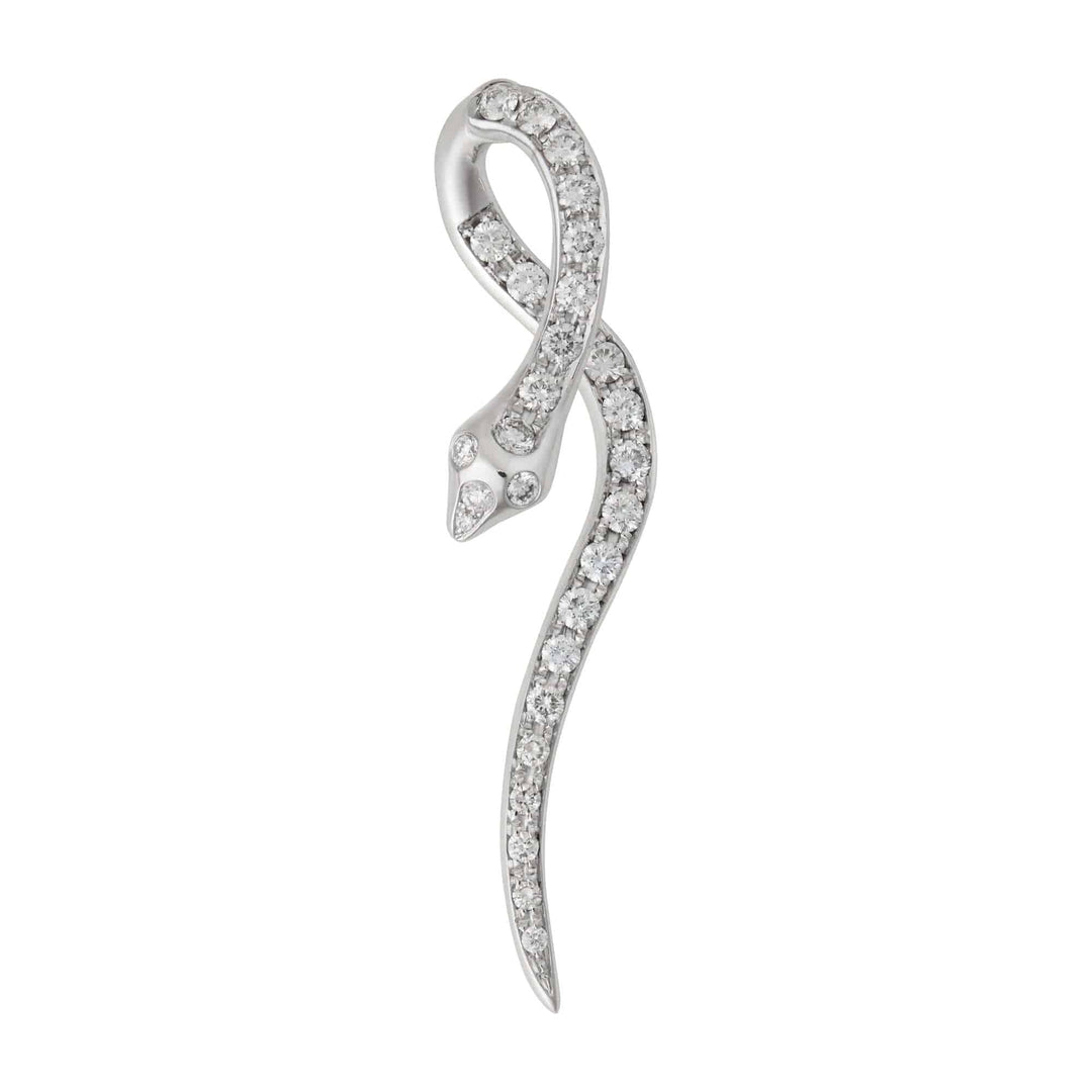 Boa White Diamond Earrings - SNAKES - Ileana Makri