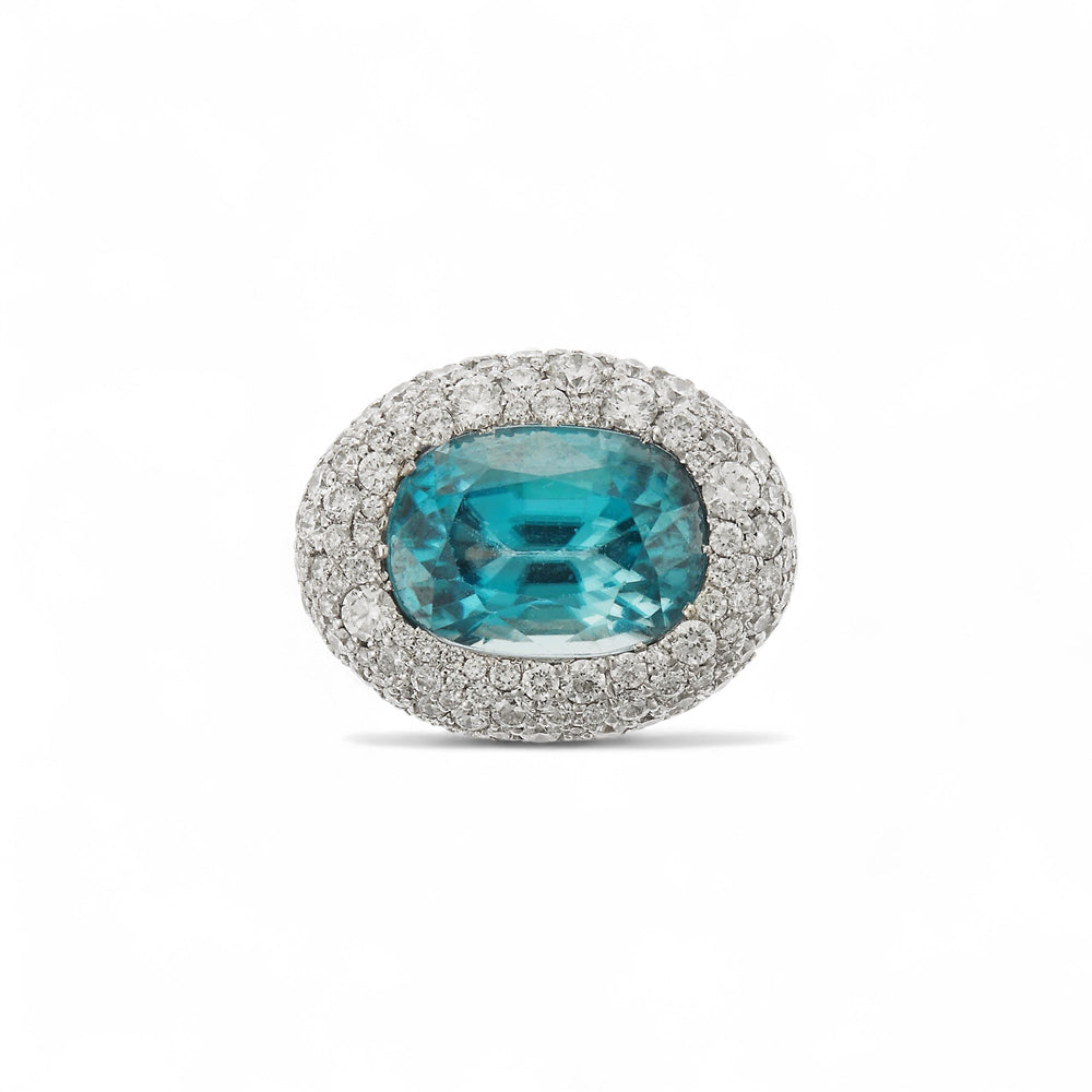 Brilliant Blue Cocktail Ring - One of a Kind - Ileana Makri