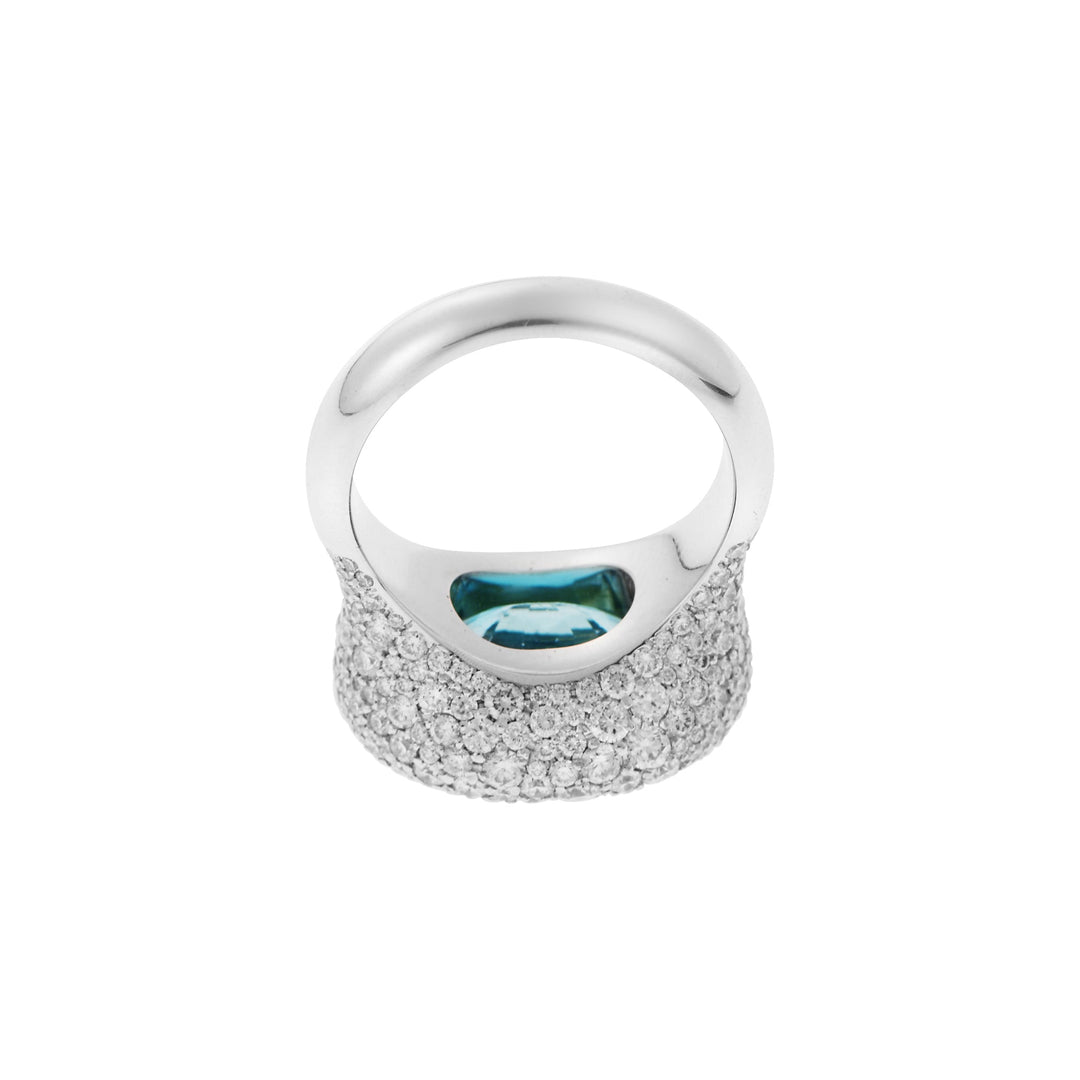Brilliant Blue Cocktail Ring - One of a Kind - Ileana Makri