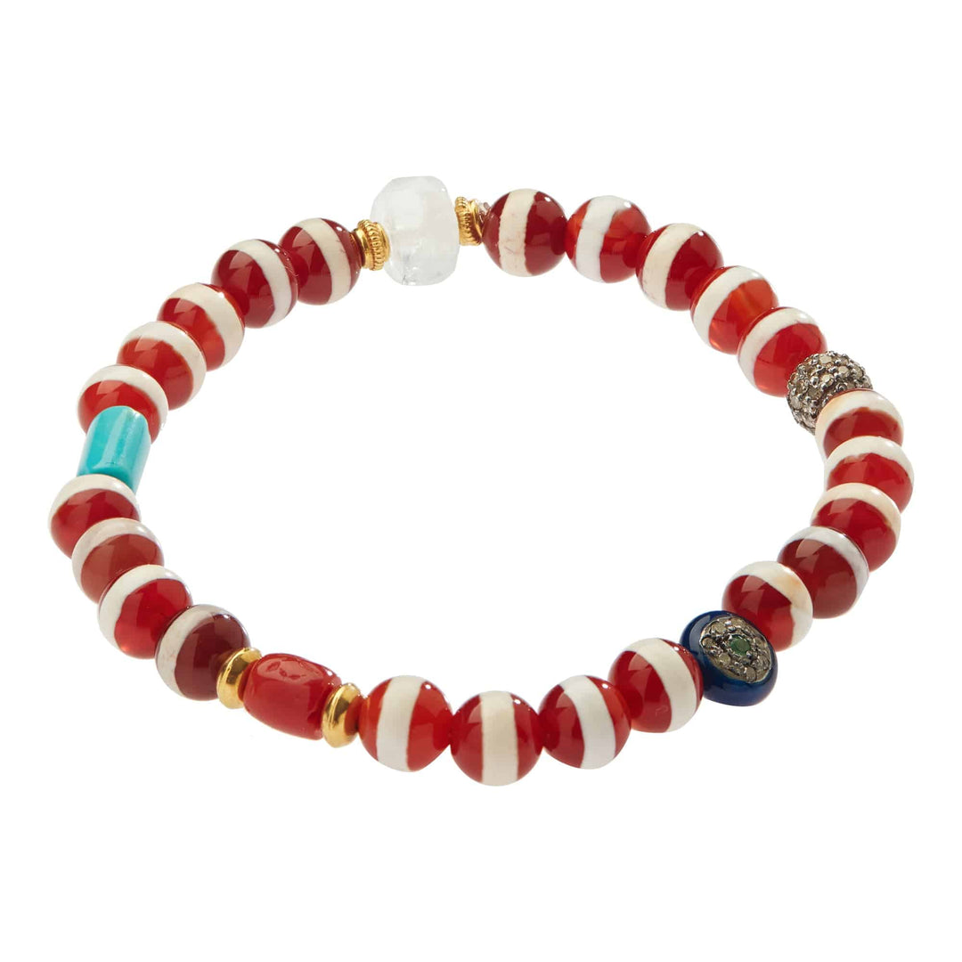 Brown Agate Stripe Bracelet 21 - Globetrotter - Ileana Makri
