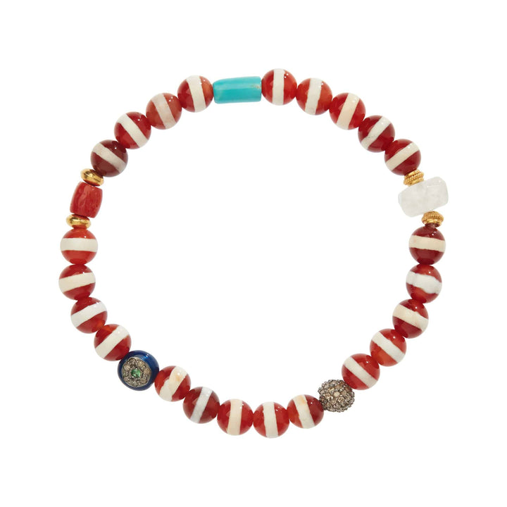 Brown Agate Stripe Bracelet 21 - Globetrotter - Ileana Makri