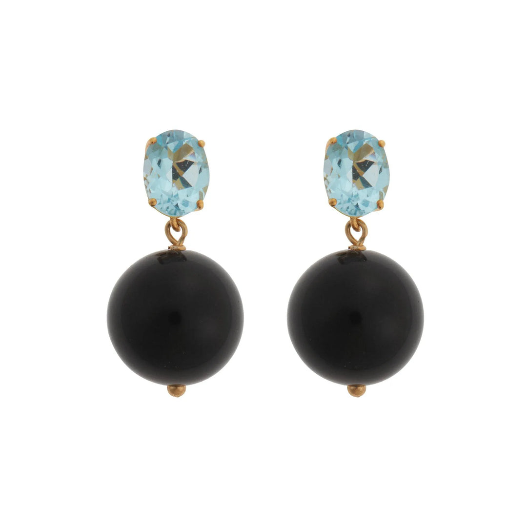 Bubble Onyx Blue Topaz - Eye M Bubbles - Ileana Makri store