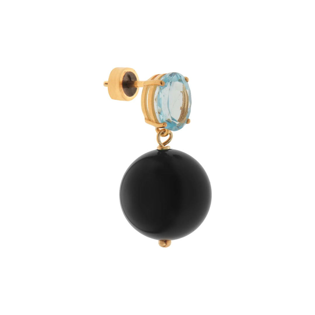 Bubble Onyx Blue Topaz - Eye M Bubbles - Ileana Makri store