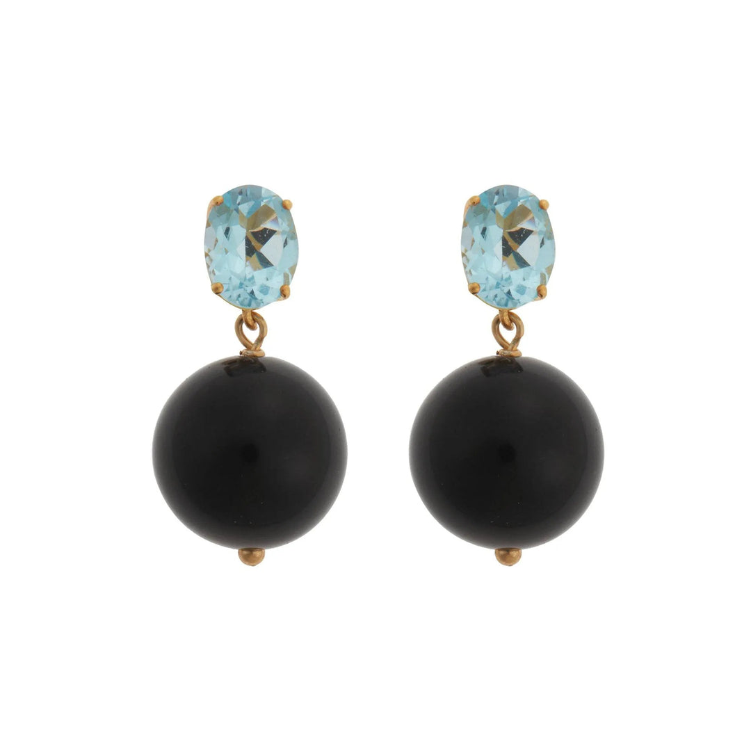 Bubble Onyx Blue Topaz - Eye M Bubbles - Ileana Makri