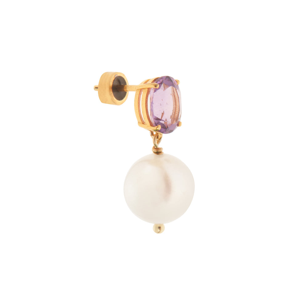 Bubble Pearl Purple Amethyst - Eye M Bubbles - Ileana Makri store