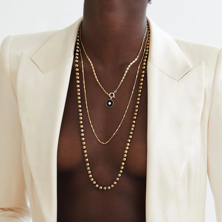Bubble Solitaire Enamel Necklace - Eye M Core - Ileana Makri