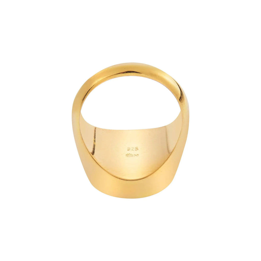 Bubble Solitaire Enamel Ring - Eye M Core - Ileana Makri store