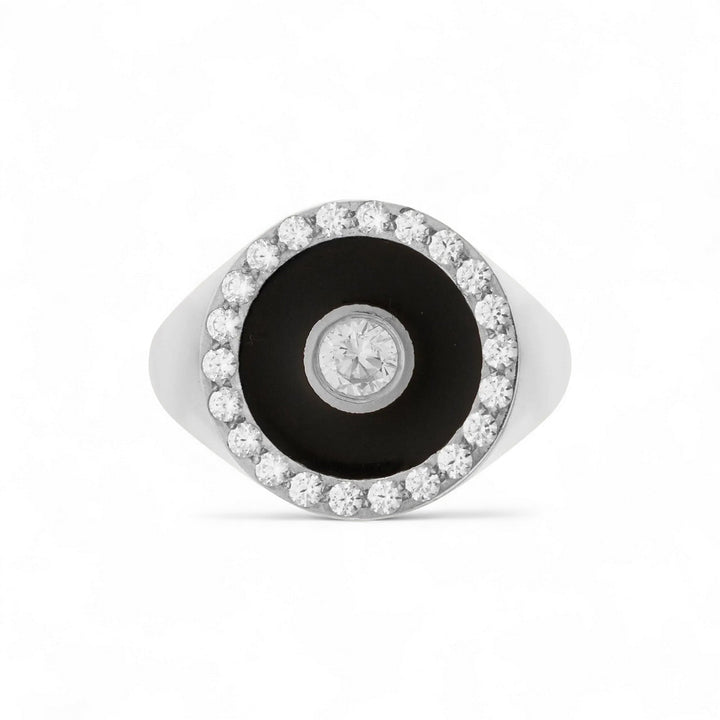 Bubble Solitaire Enamel Ring - Eye M Core - Ileana Makri