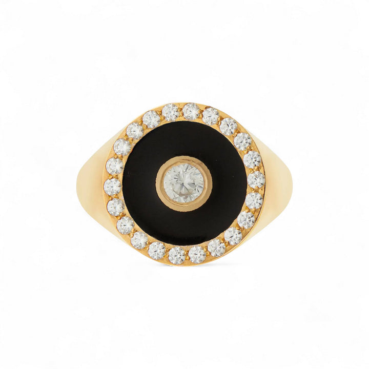 Bubble Solitaire Enamel Ring - Eye M Core - Ileana Makri