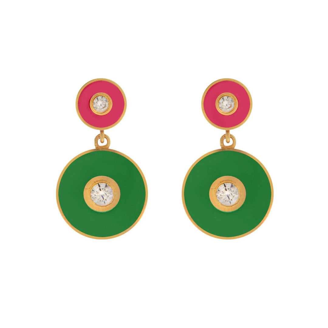 Bubble Solitaire Pink Green - Eye M - Ileana Makri