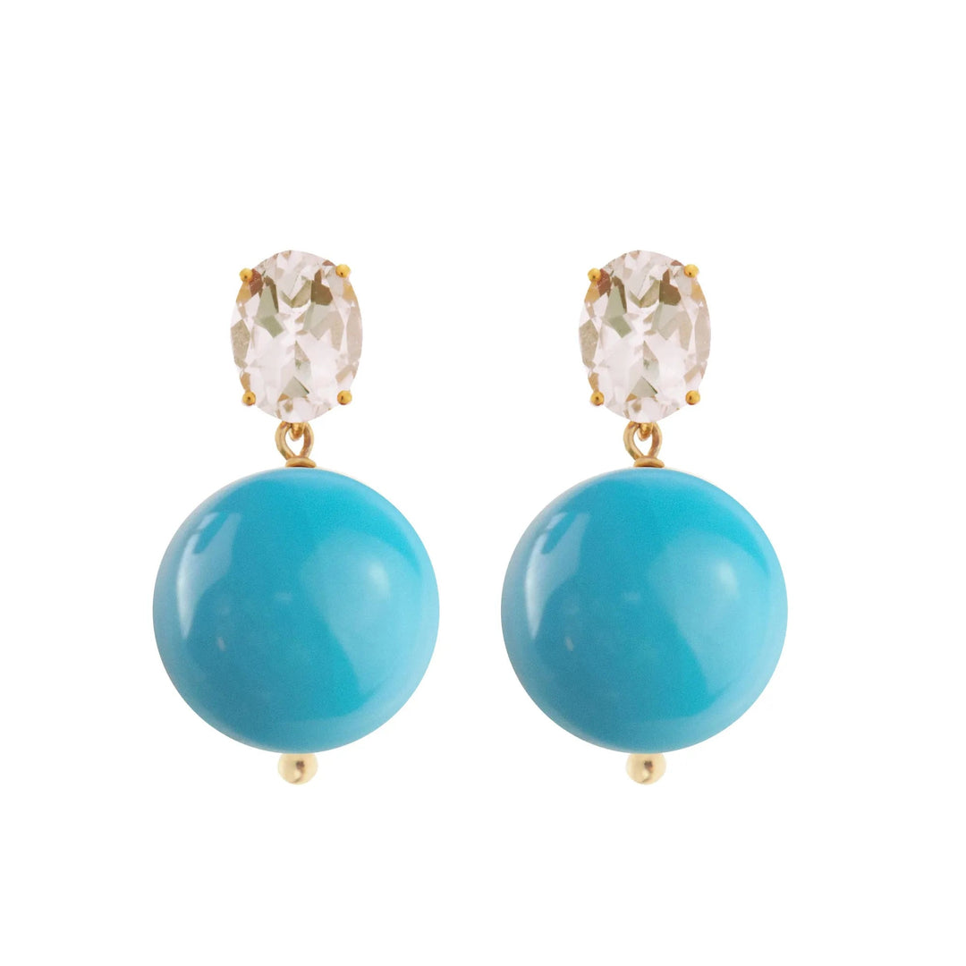 Bubble Turquoise White Topaz - Eye M Bubbles - Ileana Makri