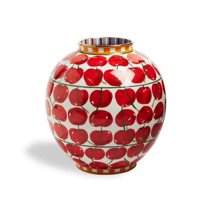 Bubble Vase Cherries Avorio