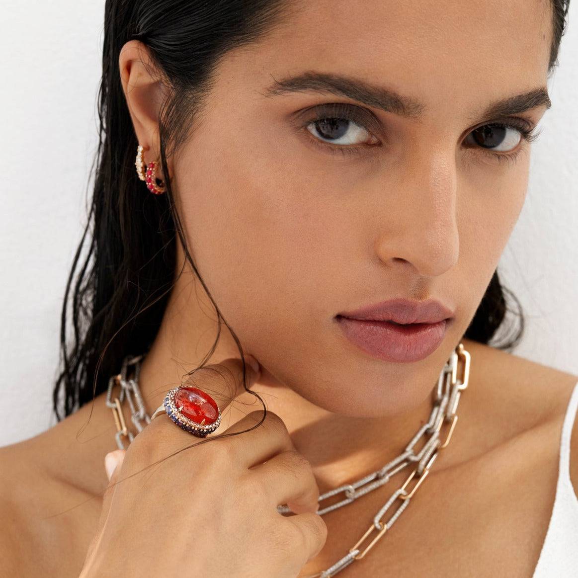 Candy Eternity Flower Ring - Bespoke - Ileana Makri store