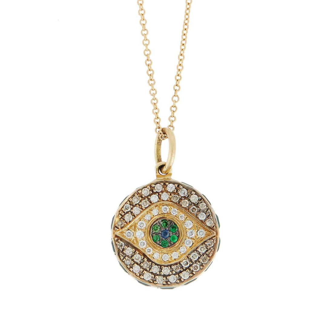 Candy Evil Eye Pendant - Small Y - Gem Candy - Ileana Makri
