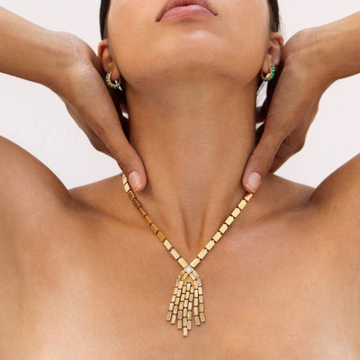 Cascade Diamond Necklace Y-D | Ileana Makri