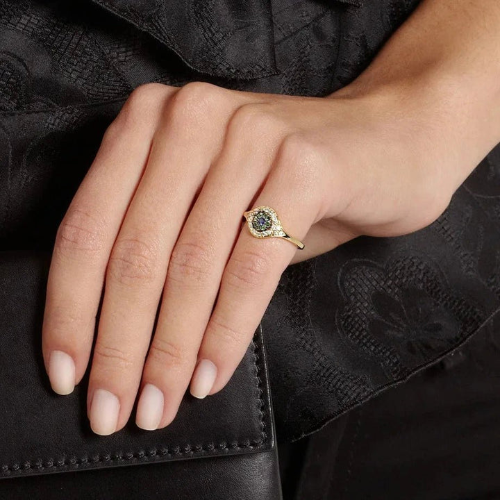 Cats Eye Ring Y - D - Ts - Bs - EVIL EYE - Ileana Makri