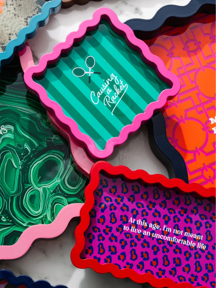 Causing a Racket Lacquer Tray Small - Furbish - Ileana Makri