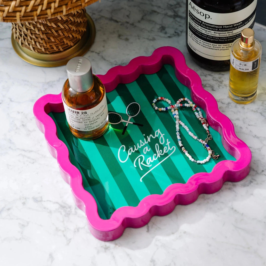 Causing a Racket Lacquer Tray Small - Furbish - Ileana Makri