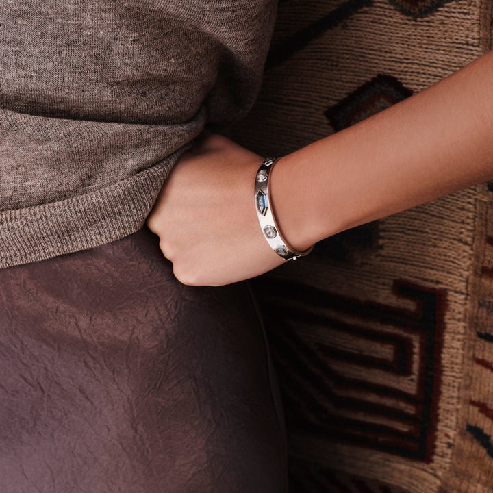 Celeste Diamond Bangle Bracelet - Fête - Ileana Makri