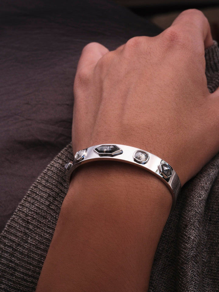 Celeste Diamond Bangle Bracelet - Fête - Ileana Makri